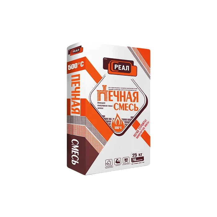 Печная смесь РЕАЛ серый 25 кг