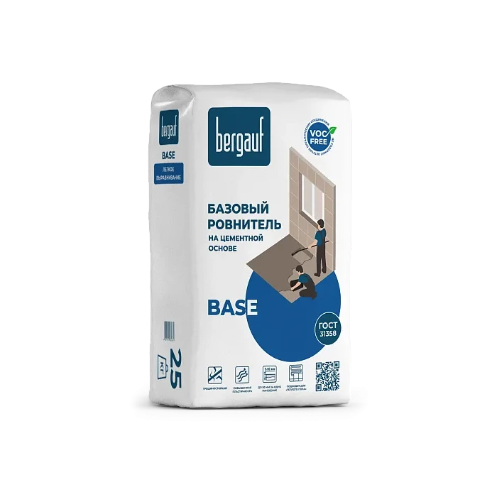 Ровнитель (стяжка пола) Bergauf Base 25 кг