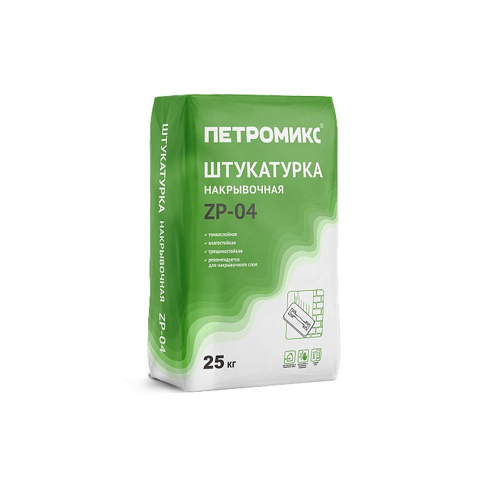 Штукатурка накрывочная ПЕТРОМИКС ZP-04 25 кг
