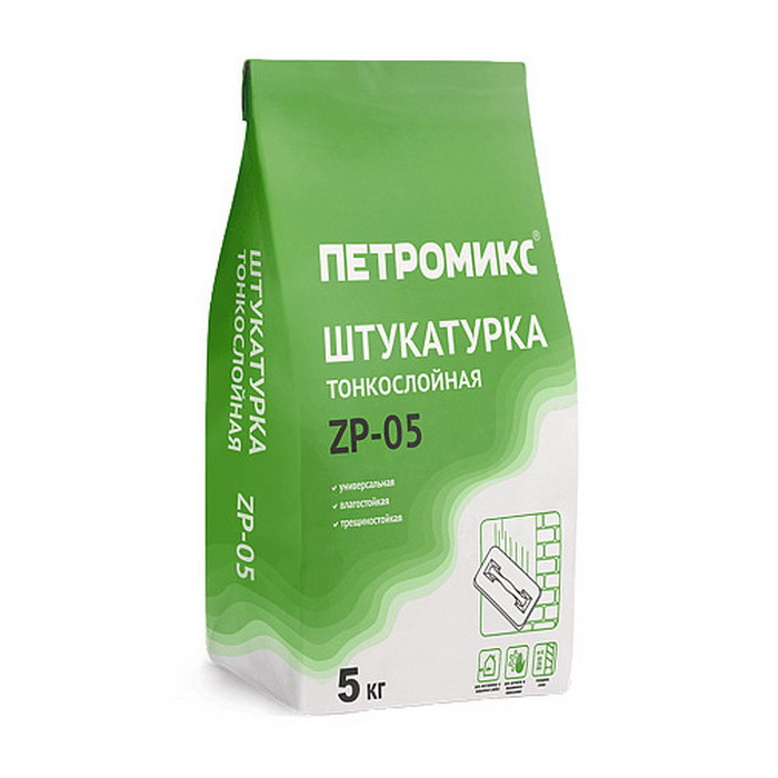 Штукатурка тонкослойная ПЕТРОМИКС ZP-05 Ш 5 кг