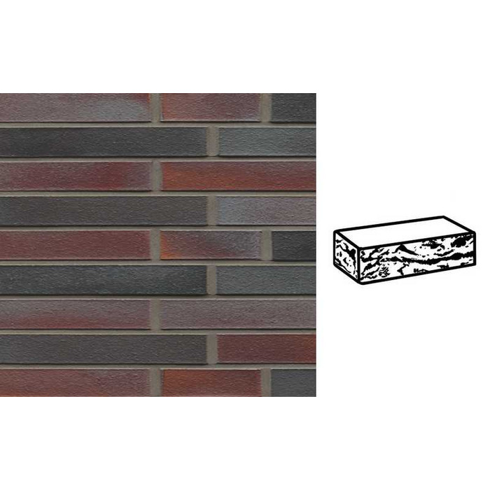 Кирпич клинкерный Muhr 25 Violettschwarz готик, 290х90х40 мм