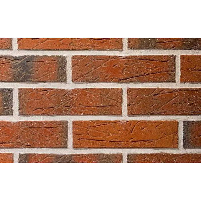 Кирпич клинкерный Terca Red Flame с песком, 250х65х65 мм