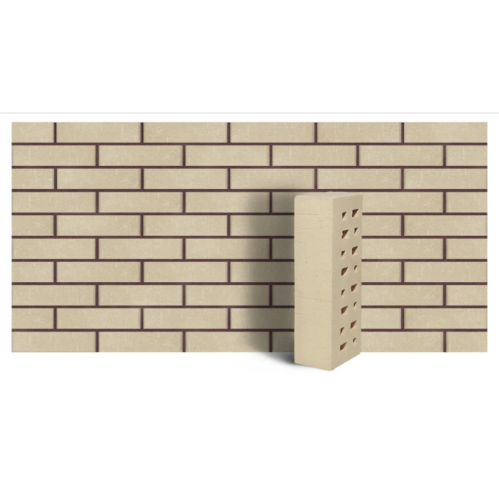 Кирпич клинкерный пустотелый ЛСР кремовый Ретро, M300, 250х85х65 мм