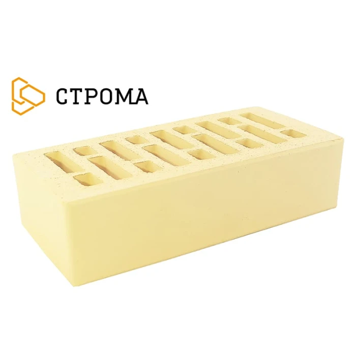 Кирпич облицовочный Строма Слоновая кость, М175, 250х120х65 мм