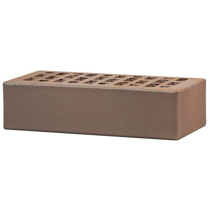 Кирпич облицовочный пустотелый ЛСР светло-коричневый флэш гладкий, 250х120х65 мм фото 4