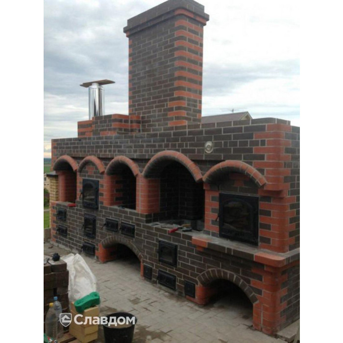 Печной кирпич радиусный полнотелый Lode Brunis F15 (R60) гладкий, 250х120х65 мм фото 7