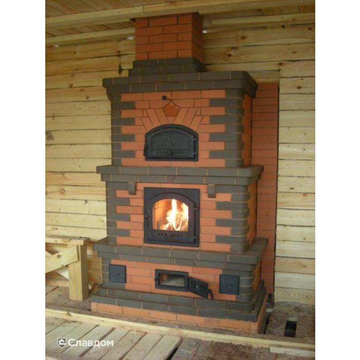 Печной кирпич радиусный полнотелый Lode Brunis F15 (R60) гладкий, 250х120х65 мм фото 5