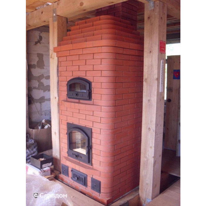 Печной кирпич радиусный полнотелый Lode Janka F15 (R60) гладкий, 250х120х65 мм фото 7