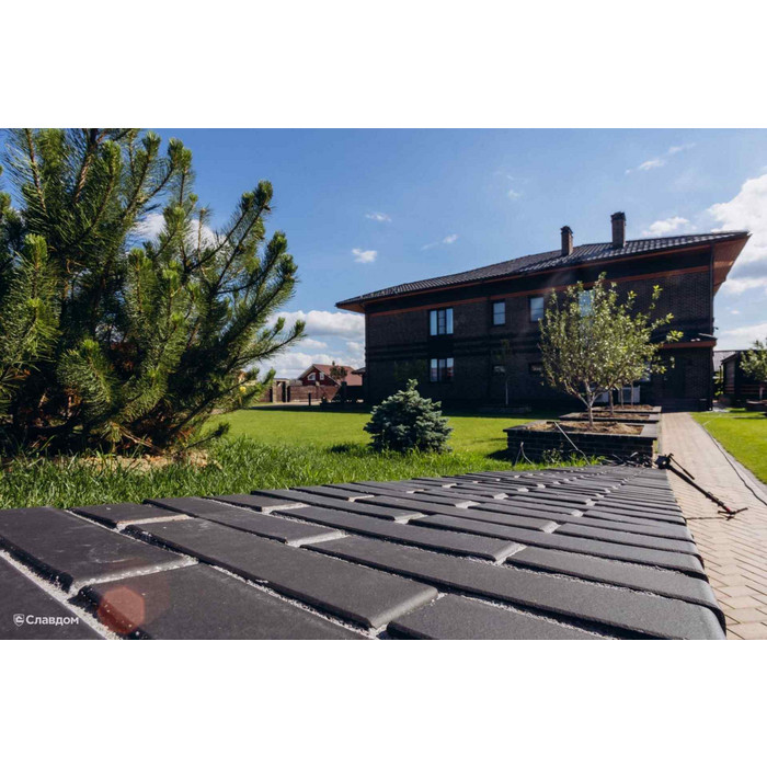 Кирпич клинкерный ЛСР Рейкьявик черный ангоб матовый гладкий 250х85х65 мм фото 11