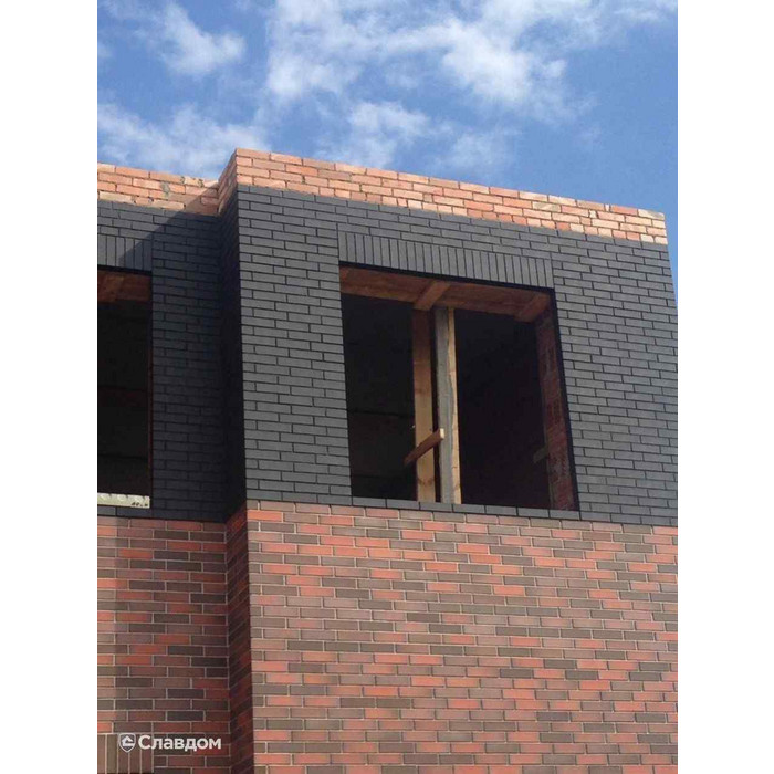 Кирпич клинкерный ЛСР Рейкьявик черный ангоб матовый гладкий 250х85х65 мм фото 9
