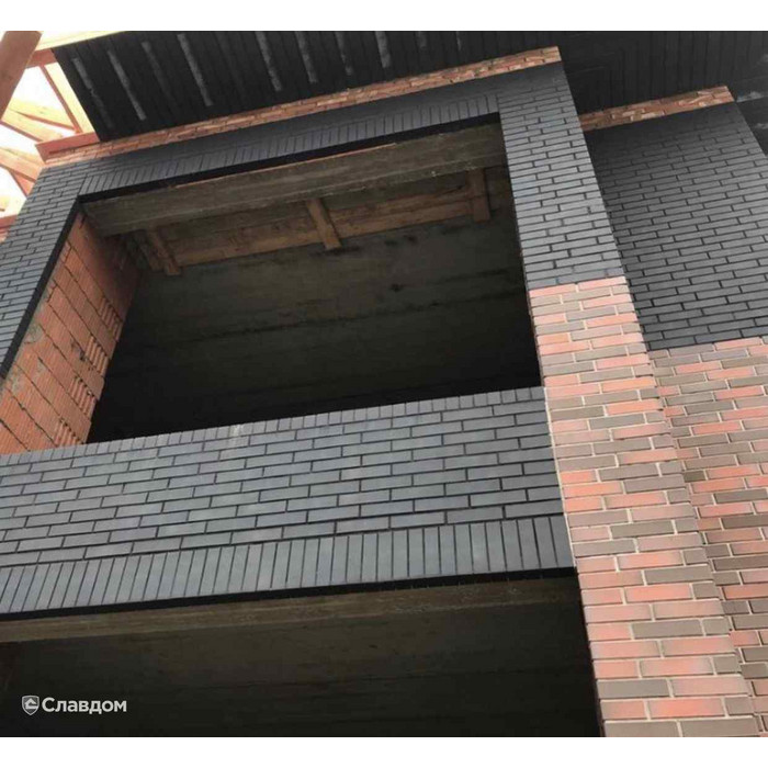 Кирпич клинкерный ЛСР Рейкьявик черный ангоб матовый гладкий 250х85х65 мм фото 7