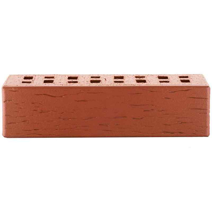 Кирпич клинкерный ЛСР красный легкий флэшинг береста 250х85х65 мм фото 4