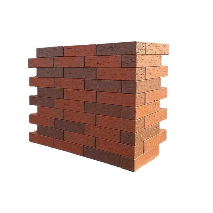Кирпич клинкерный ЛСР красный легкий флэшинг береста 250х85х65 мм фото 6