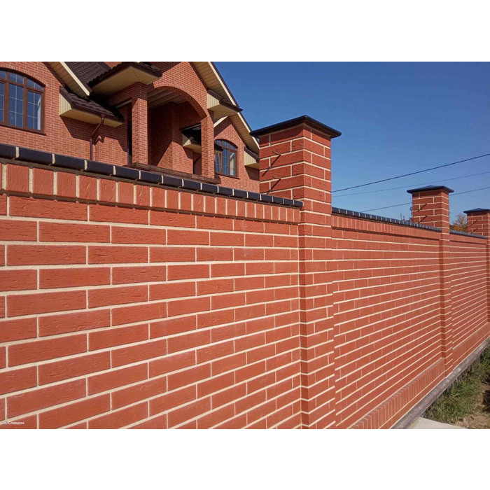 Кирпич клинкерный ЛСР Лондон красный береста 250х85х65 мм фото 7