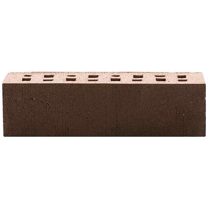 Кирпич клинкерный ЛСР Лиссабон темно-красный с черным песком винтаж 250х85х65 мм фото 3