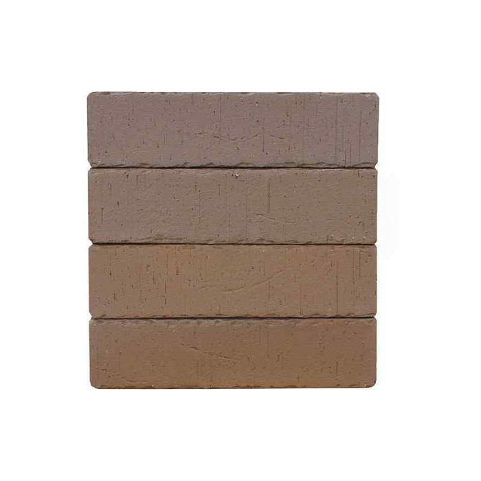 Кирпич клинкерный ЛСР Антверпен темно-терракотовый флэш винтаж с рваной фаской 250х85х65 мм фото 2