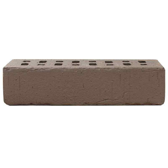 Кирпич клинкерный ЛСР Кельн коричневый винтаж с рваной фаской 250х85х65 мм фото 4
