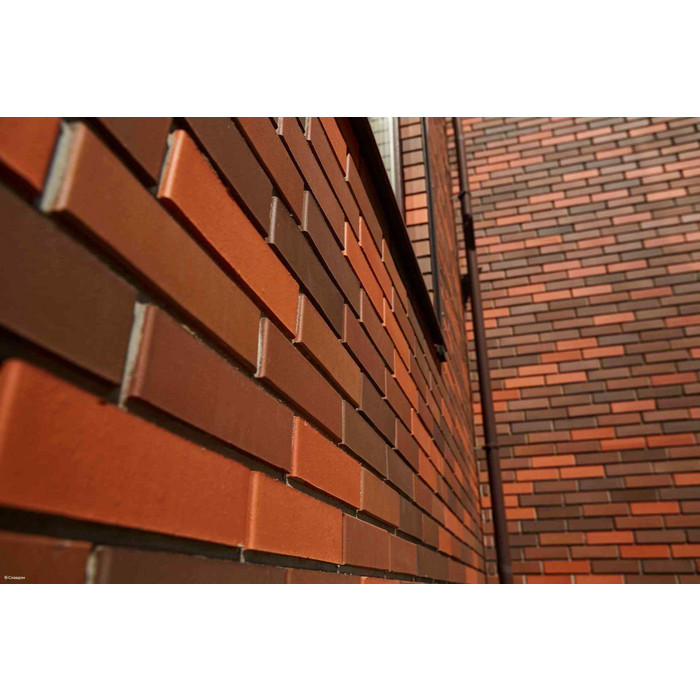 Кирпич клинкерный ЛСР Эдинбург темно-красный гладкий 250х85х65 мм фото 11