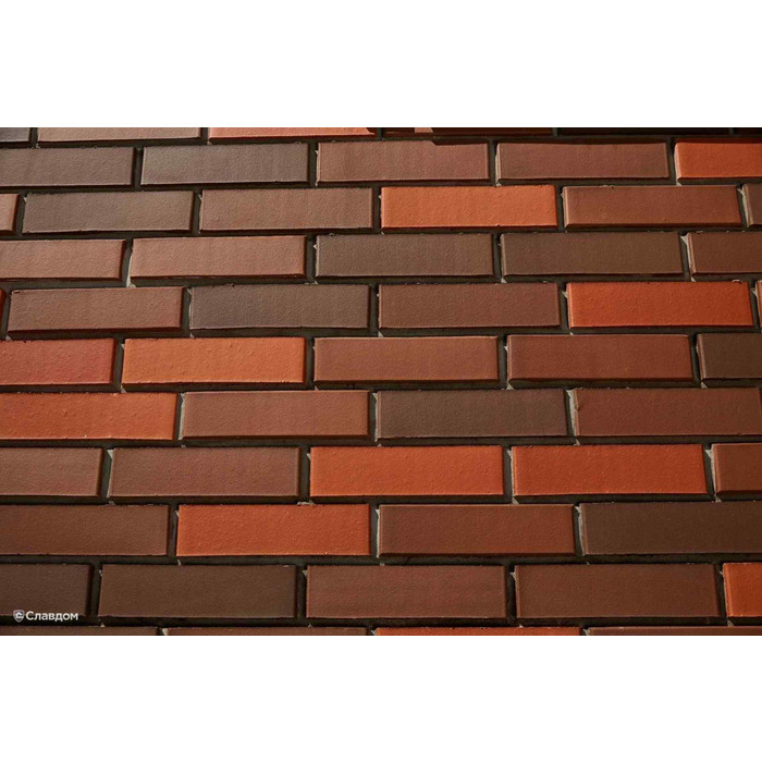 Кирпич клинкерный ЛСР Эдинбург темно-красный гладкий 250х85х65 мм фото 8