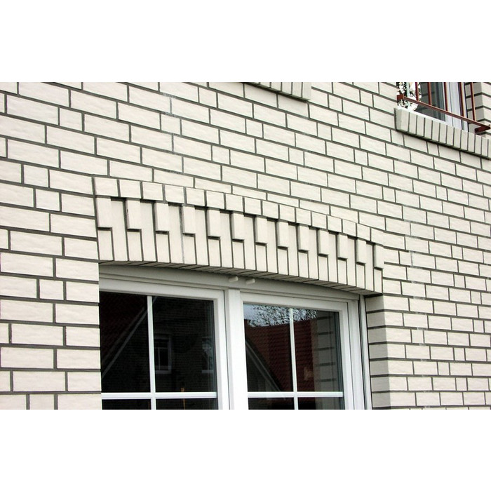 Кирпич Roben Oslo perlweiss genarbt клинкерный, 240х115х71 мм фото 3