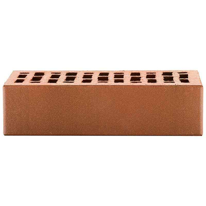 Кирпич лицевой ЛСР красный флэш ультра гладкий, утолщенные стенки, 250х120х65 мм фото 3