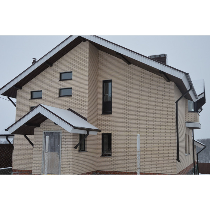 Кирпич керамический облицовочный пустотелый Воротынский КЗ Слоновая кость УС гладкий 1НФ, 250х120х65 мм фото 3