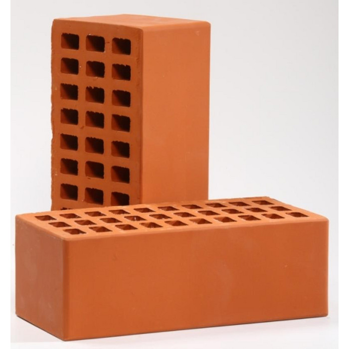 Кирпич керамический облицовочный пустотелый Воротынский КЗ Красный гладкий 1,4НФ, 250х120х88 мм