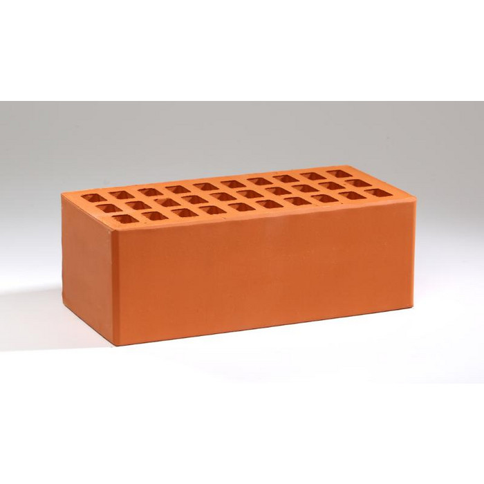 Кирпич керамический облицовочный пустотелый Воротынский КЗ Красный гладкий 1,4НФ, 250х120х88 мм фото 2