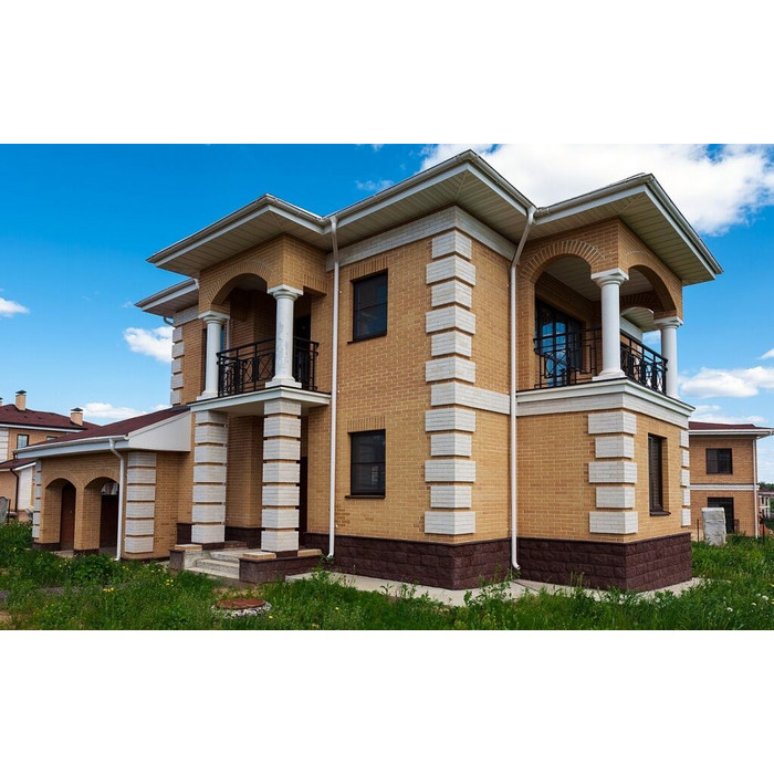 Кирпич керамический облицовочный пустотелый Воротынский КЗ Солома УС гладкий 1,4НФ, 250х120х88 мм фото 4