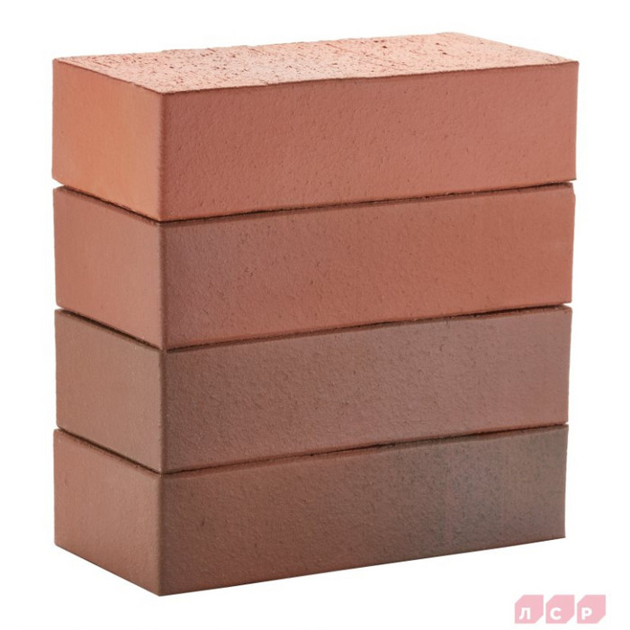 Кирпич лицевой ЛСР полнотелый красный флэш 1NF