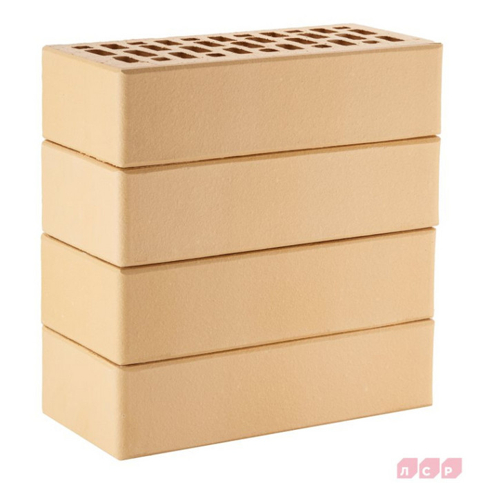 Кирпич лицевой ЛСР пшеничный 1NF гладкий