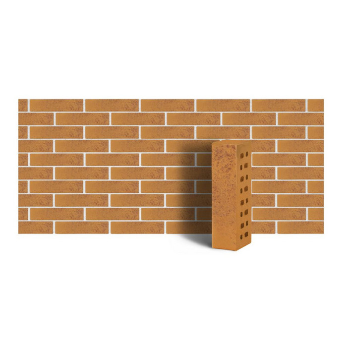 Клинкер фасадный ЛСР Нева-Хаус желтый посыпка тип 3.3Т 0,48NF