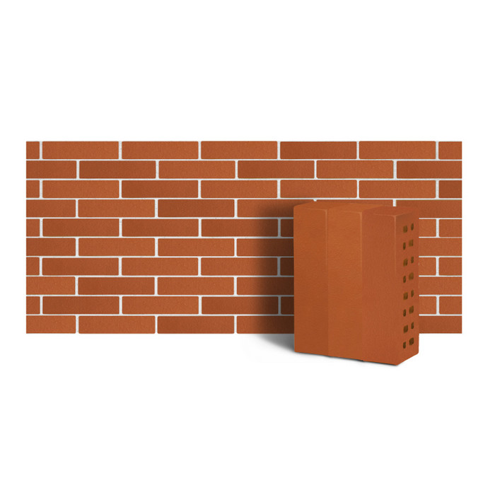 Клинкер фасадный ЛСР Нева-Хаус морковный тип 3.1Т 0,48NF