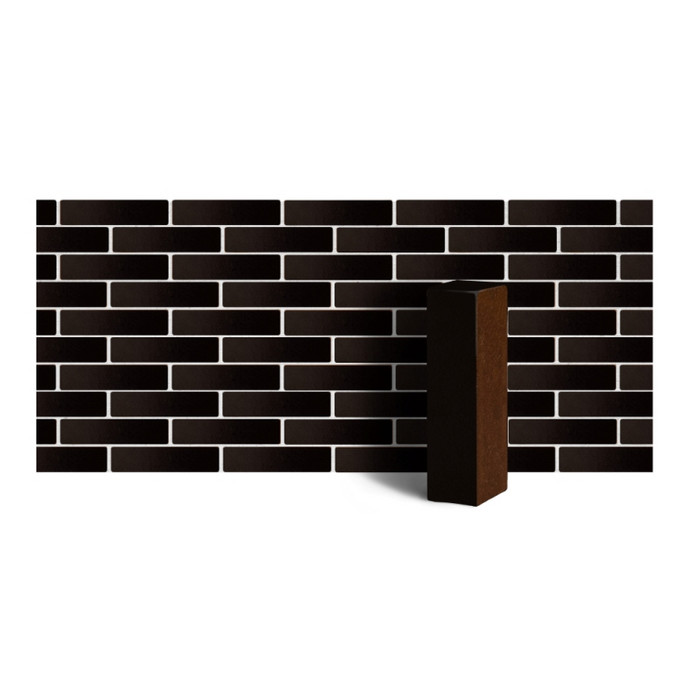 Клинкер фасадный ЛСР Нева-Хаус полнотелый коричневый ангобированный глянцевый тип 8Т 0,48NF