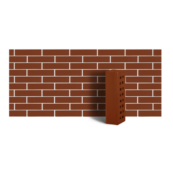 Клинкер фасадный ЛСР Нева-Хаус темно-красный тип 3.2Т 0,48NF