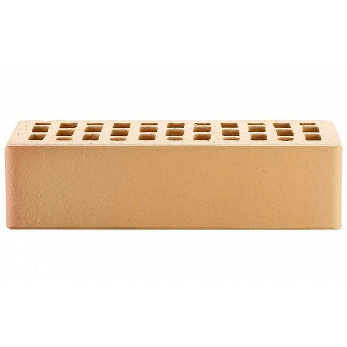 Кирпич облицовочный ЛСР пшеничный флэш гладкий 250х120х65 мм фото 7