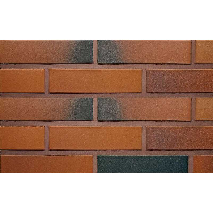 Кирпич облицовочный Terca Red flame редуцированный гладкий, 250х120х65 мм