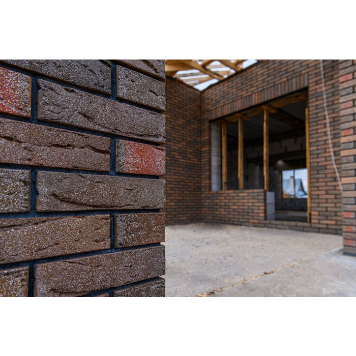 Кирпич BRAER облицовочный БРАЕР кладка кора дуба с песком, 250х120х65 мм фото 4