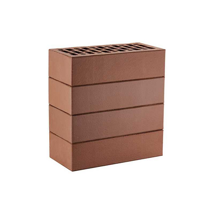 Кирпич облицовочный ЛСР коричневый гладкий, утолщенные стенки, М175, 250х120х65 мм