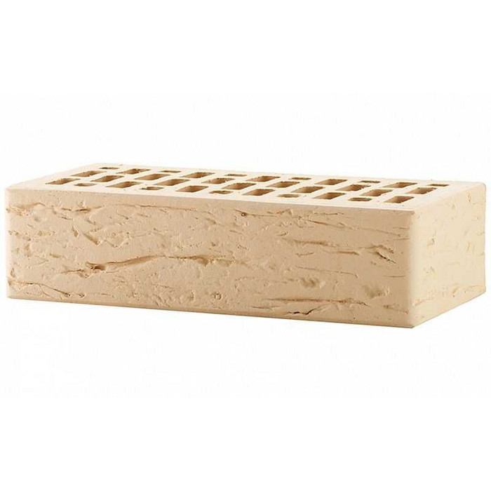 Кирпич облицовочный ЛСР бежевый рустик 250х120х65 мм фото 3