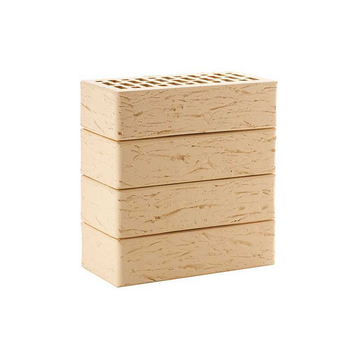 Кирпич облицовочный ЛСР бежевый рустик 250х120х65 мм