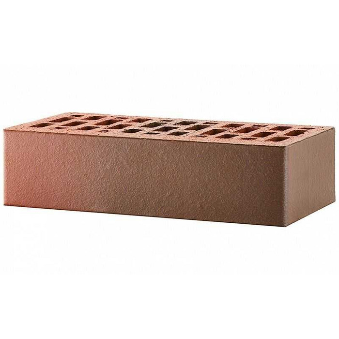 Кирпич облицовочный ЛСР красный флэшинг гладкий, утолщенные стенки, М175, 250х120х65 мм фото 3