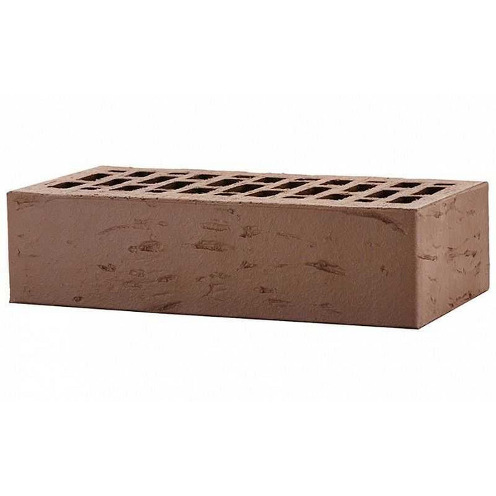 Кирпич облицовочный ЛСР темно-коричневый рустик, утолщенные стенки, М175, 250х120х65 мм фото 3