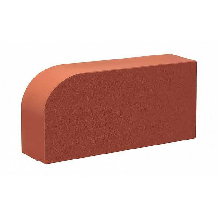 Кирпич облицовочный полнотелый радиусный КС-Керамик красный гладкий, 250х120х65 мм