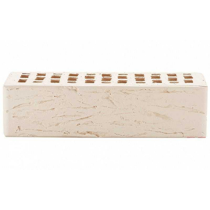 Кирпич облицовочный ЛСР белый рустик M175 250х120х65 мм фото 4