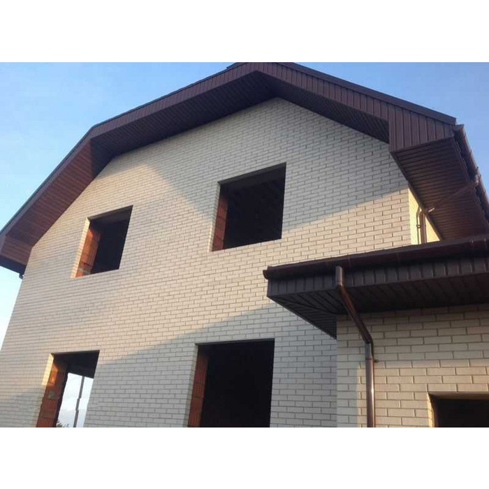 Кирпич облицовочный ЛСР белый рустик M175 250х120х65 мм фото 7