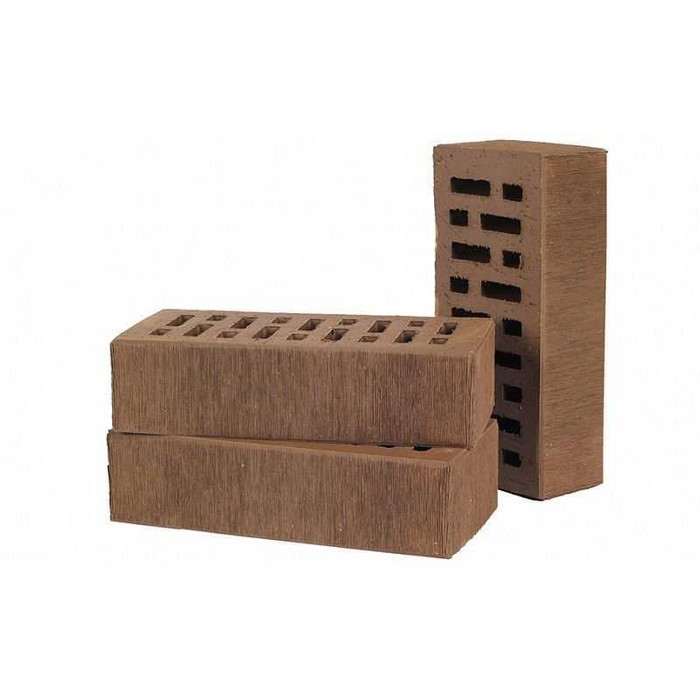 Кирпич облицовочный пустотелый Lode Asais Brunis шероховатый, 250х120х65 мм фото 2