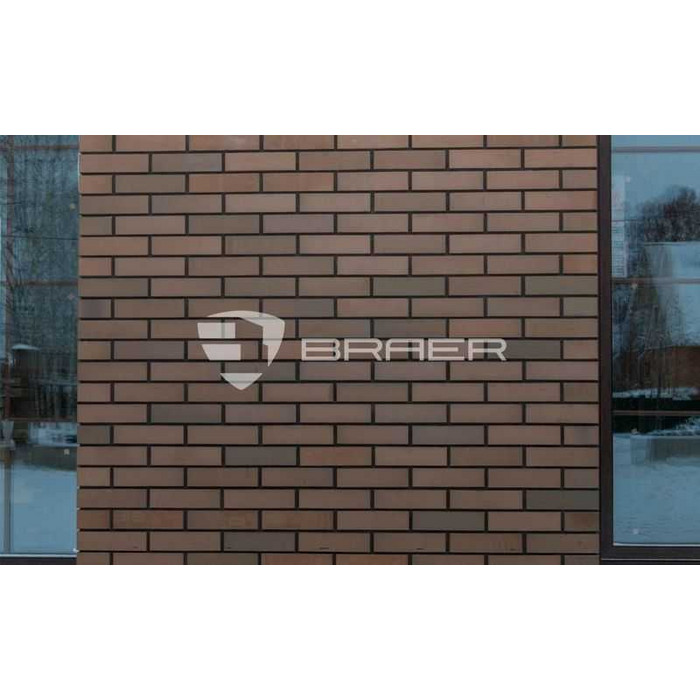 Кирпич облицовочный BRAER баварская кладка мокко, 250х85х65 мм фото 5