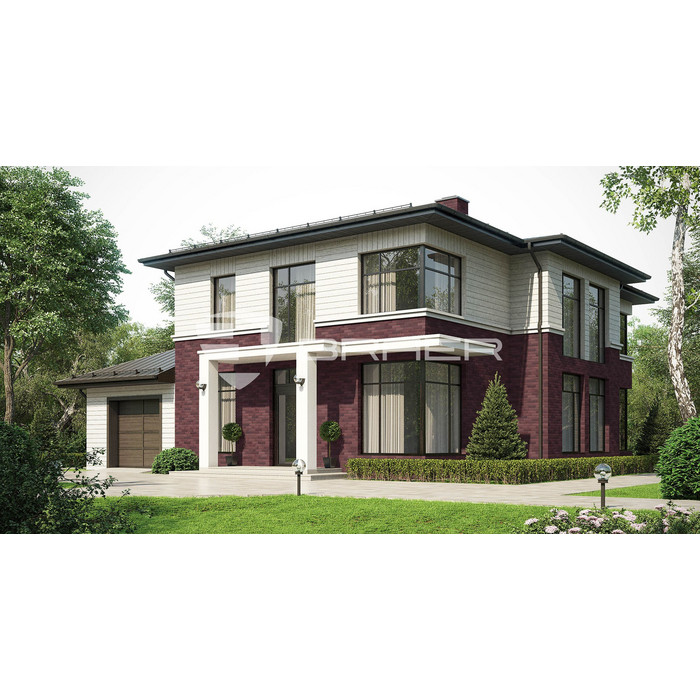 Кирпич BRAER облицовочный БРАЕР кладка бордо кора дуба, 250х120х65 мм фото 5