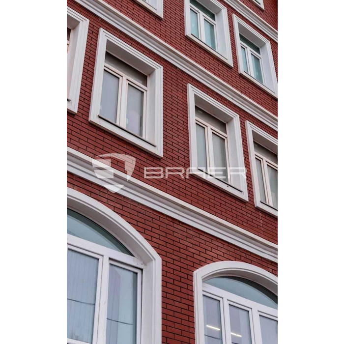 Кирпич облицовочный BRAER бордо гладкий, 250х120х65 мм фото 5